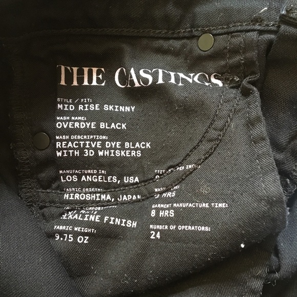 Aritzia Castings Jet Black Mid-rise Cropped Skinny Jeans - Picture 8 of 8